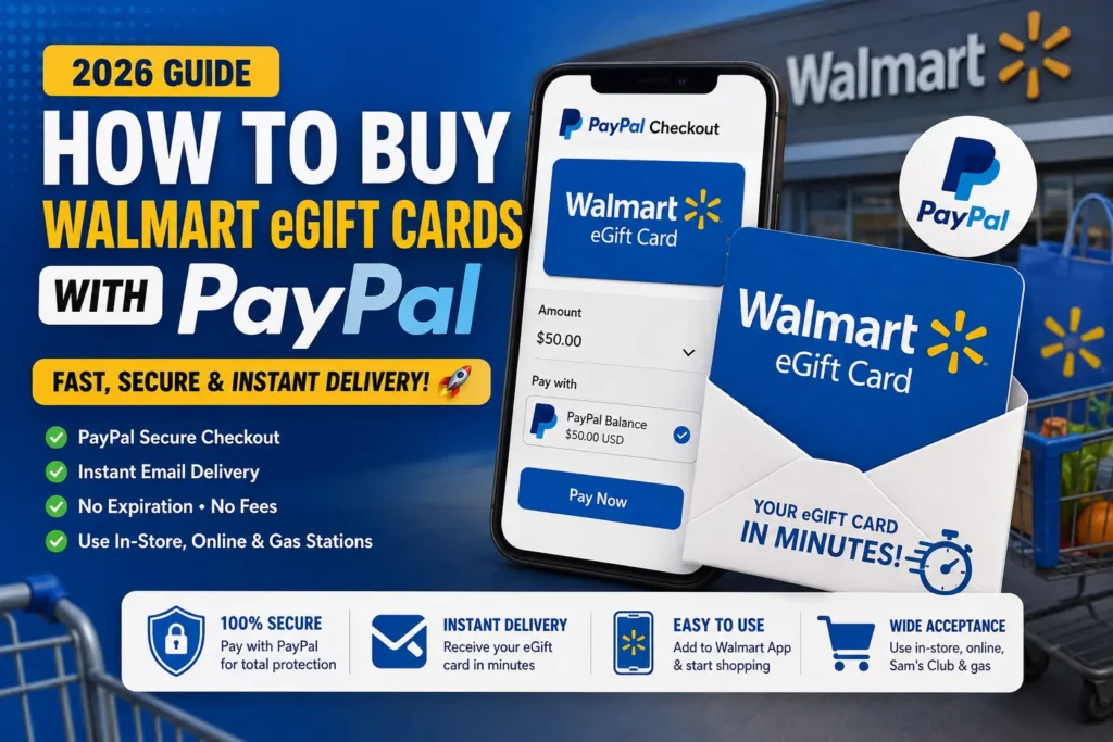 buy walmart egift card with paypal