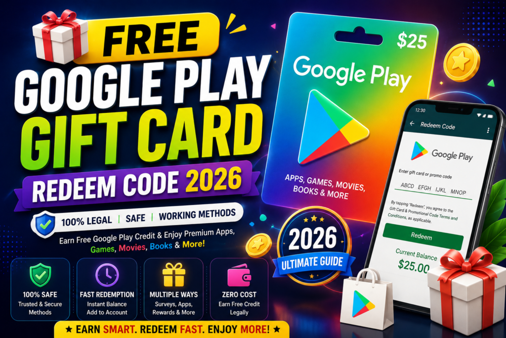 ree Google Play Gift Card Redeem Code 2026 Guide