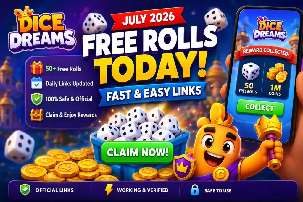 Dice dream free rolls today
